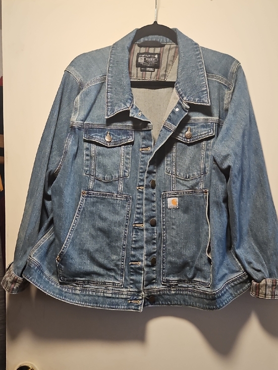 Carhartt Jackets & Blazers - Carhartt Women's Light Blue Denim Jean Jacket